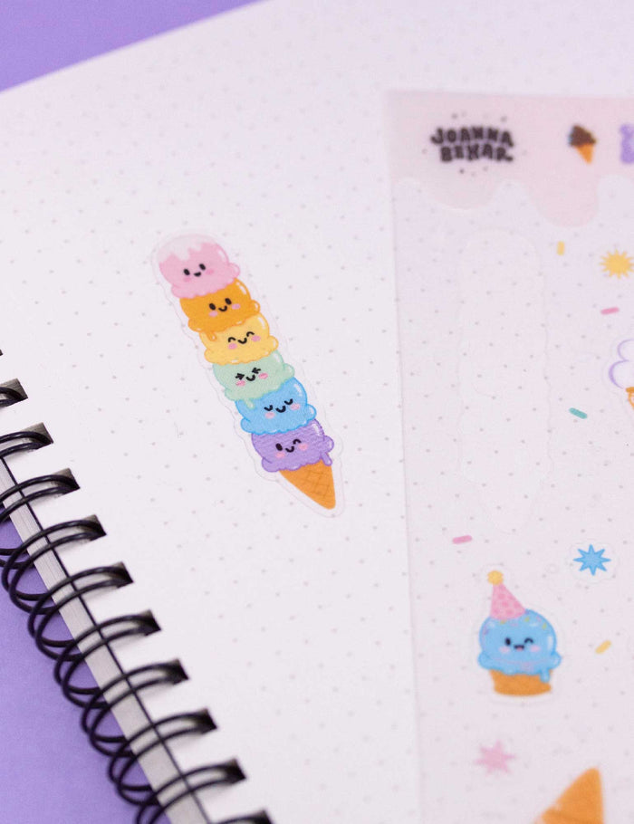 ice cream Dream clear Sticker sheet