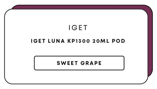 IGET Luna KP13000 20mL Pod | Sweet Grape-Image 1