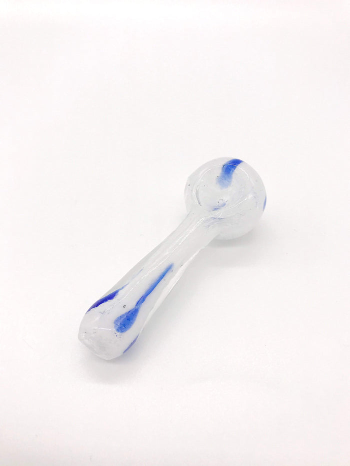 Inside out spoon pipe with blue flex