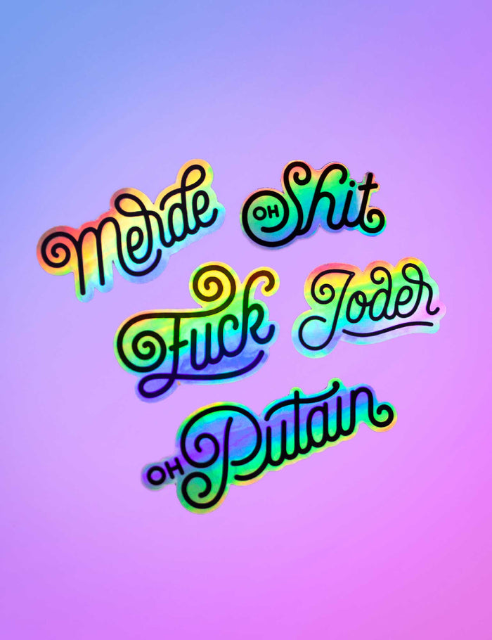 Insult pack HOLO STICKERS