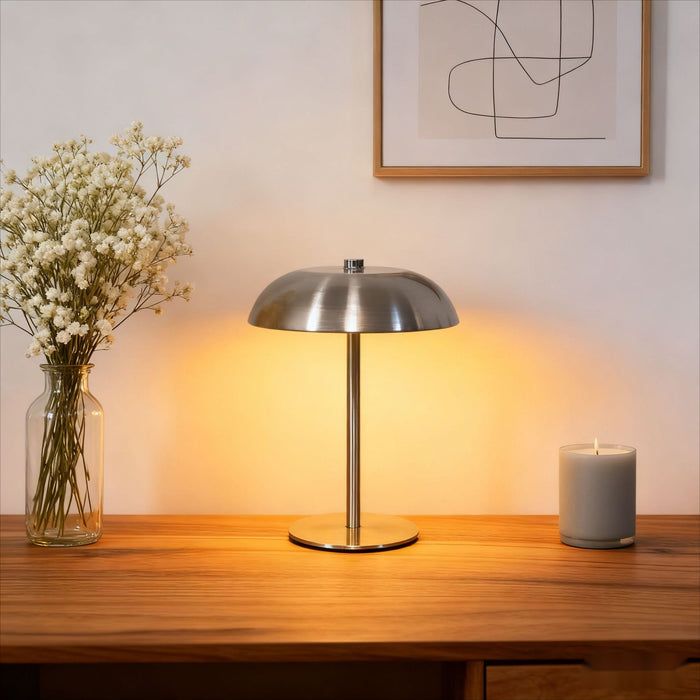Iron Mushroom Charging Table Lamp For Bedroom And Dining Room Decor 🇨🇳
