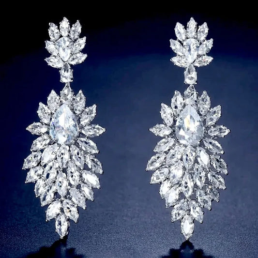 Radiant CZ Bridal Earrings | Elegant Wedding Jewelry