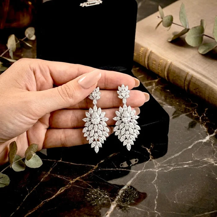 Radiant CZ Bridal Earrings | Elegant Wedding Jewelry