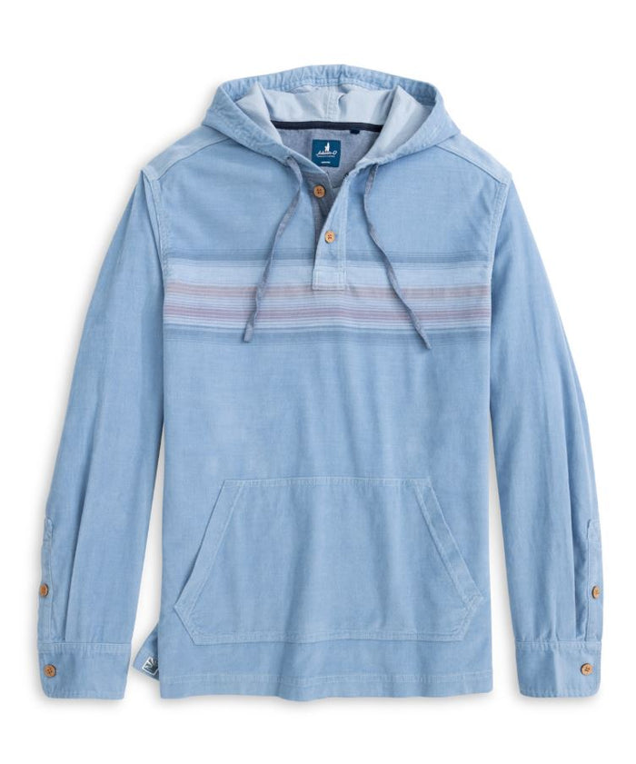 Johnnie-O Men's Dorn 2-Button Pullover Hoodie Apparel Johnnie-O Maliblu Small