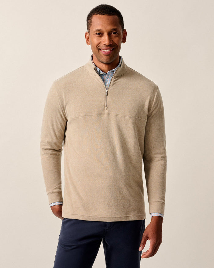 Johnnie-O Men's Mikey Performance 1/4 Zip Pullover Apparel Johnnie-O Almond XLarge