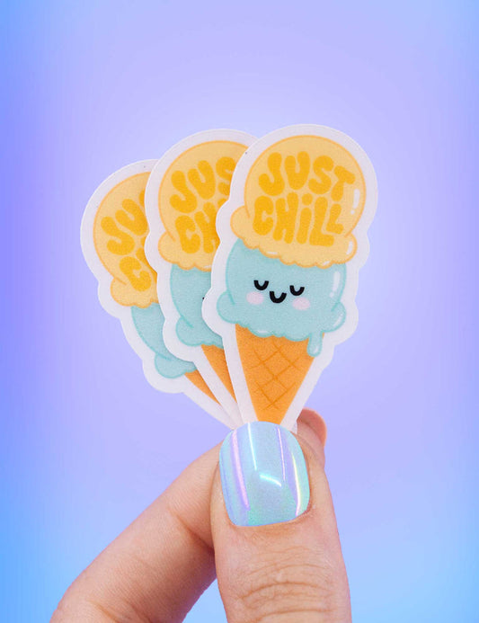 Just chill ice cream Sticker