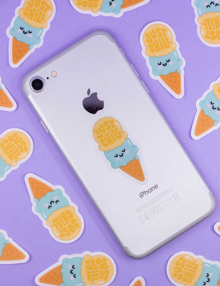 Just chill ice cream Sticker