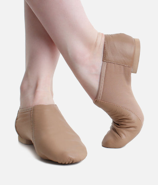 Children Flexible Jazz Shoes with Hug-Fit Heel and Nylon Spandex Insert - JZE45
