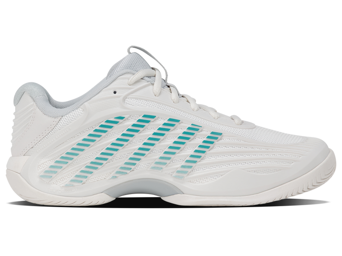 K-Swiss Women's Hypercourt Express 3 Footwear K-Swiss Blanc de Blanc/Glacier Gray/Baltic-110 6 Medium