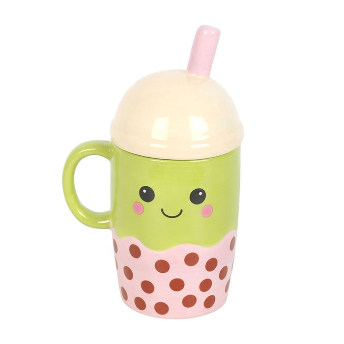 Kawaii Bubble Tea Lidded Mug 🇬🇧