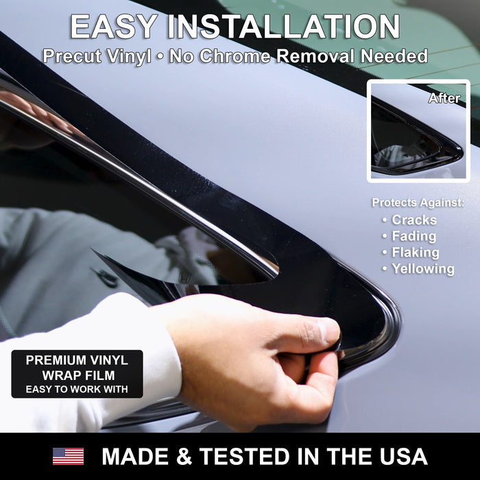 Fits Kia K4 GT-Line 2024-2026 Vinyl Chrome Delete Grille Blackout Decal Stickers Overlay Film - Bogar Tech Designs