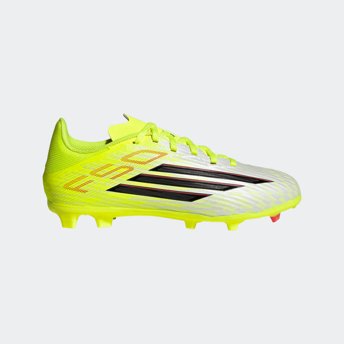 adidas Kids' F50 League FG/MG J Soccer Cleats Footwear Adidas Yellow/Core Black/Lucid Red-JR9014 13