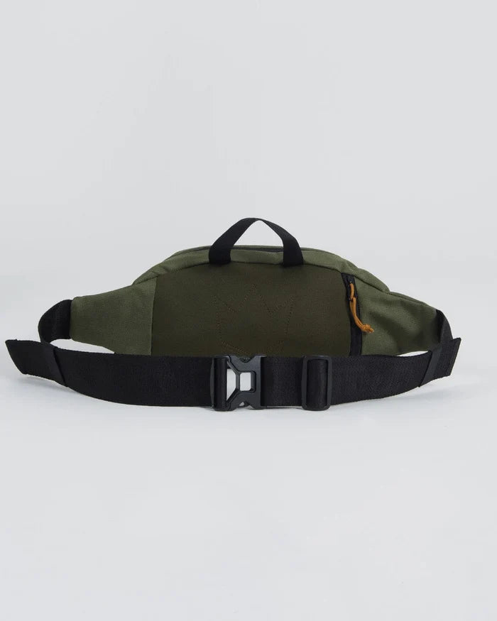 Kingz Cross Body Bag Military Green - Back View - Buckle Closure Adjustable Strap BJJ Hip Pack