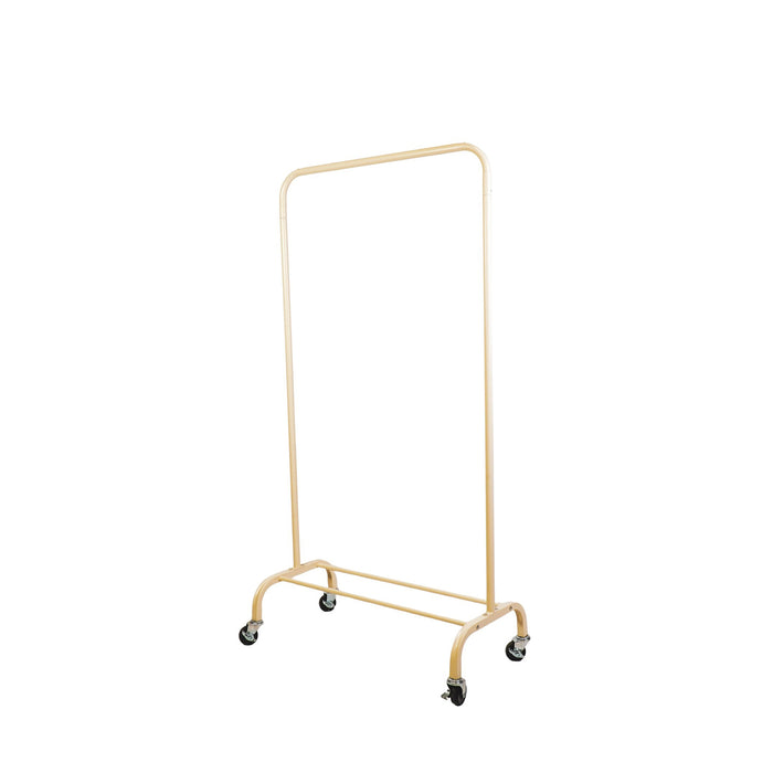 Kledingrek met wieltjes - Metaal - Zand - 80x40x155cm