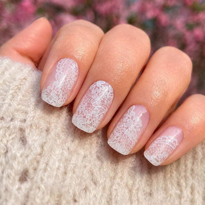 Lace Weaving Dream UV Gel Nail Stickers