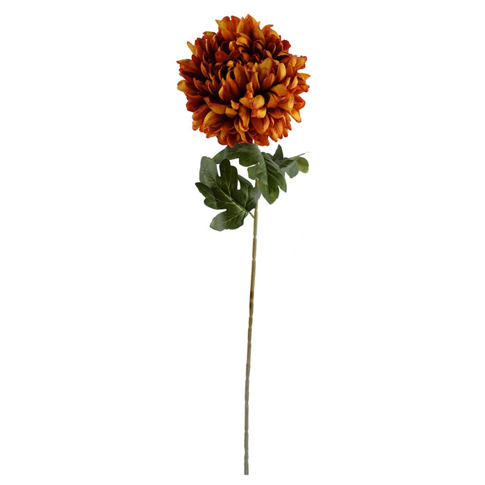 Leaf 65cm Orange and Black Flower Arrangement Glass Vase-2