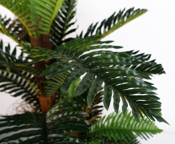 Leaf Design 150cm Artificial Large Palm Tree with Natural Trunk-2