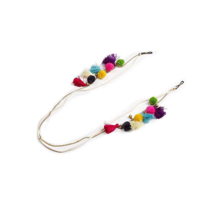 Leather Pom Pom Tassel Sunglass Chain Strap – Thailand