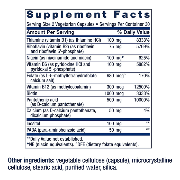 Life Extension Bioactive Complete B-Complex for Energy – 60 Veg Caps - Beauty Tribe