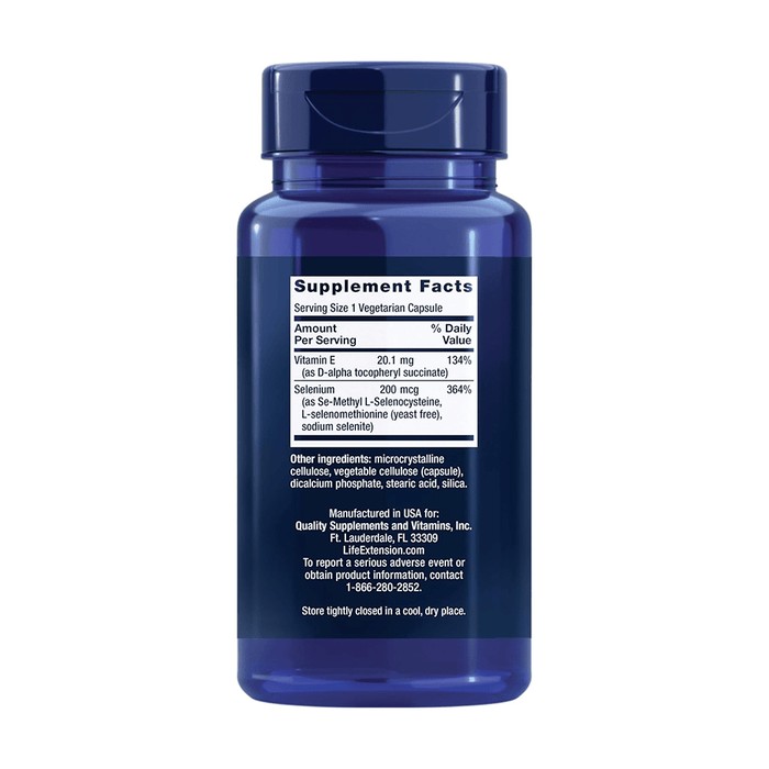 Life Extension Super Selenium Complex with Vitamin E – 100 Veg Caps - Beauty Tribe