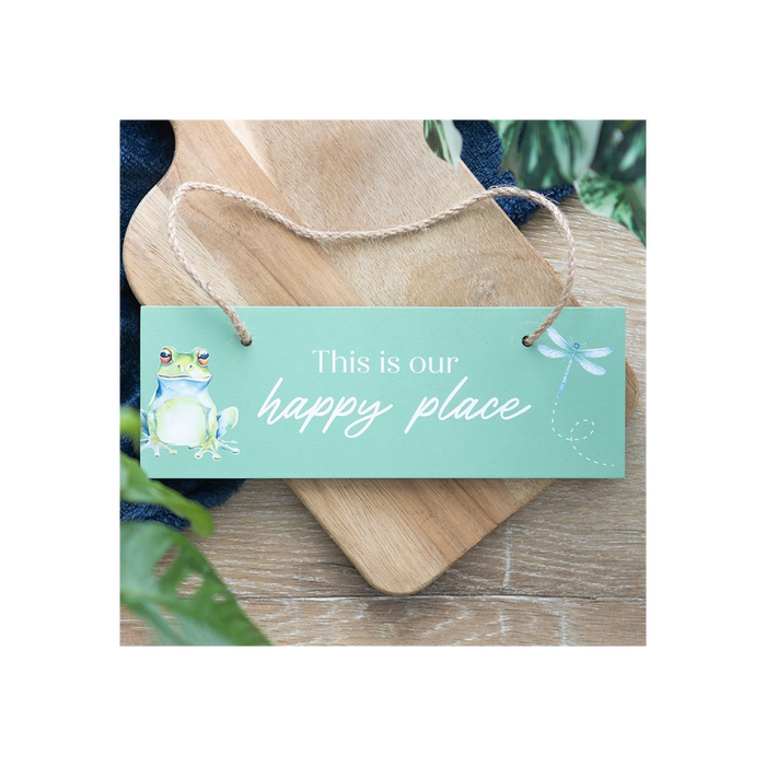 Light Green This is Our Happy Place Hanging Sign 🇬🇧