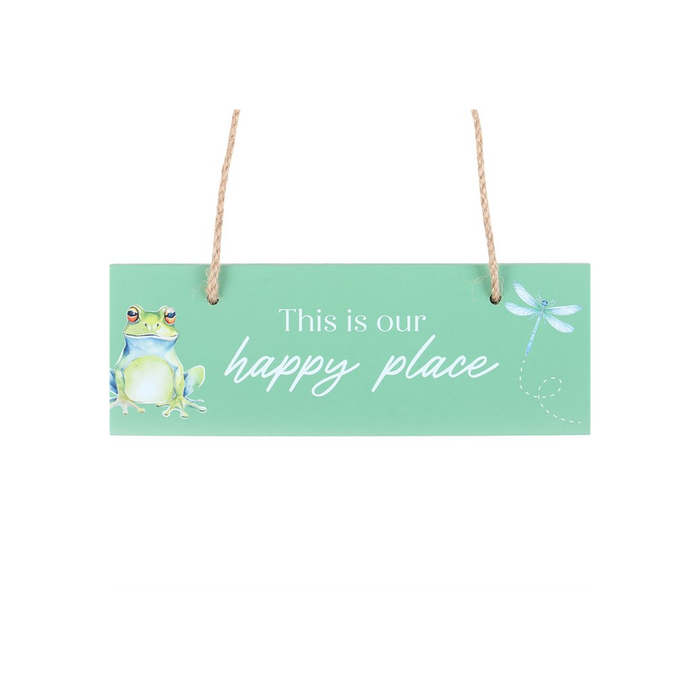 Light Green This is Our Happy Place Hanging Sign 🇬🇧