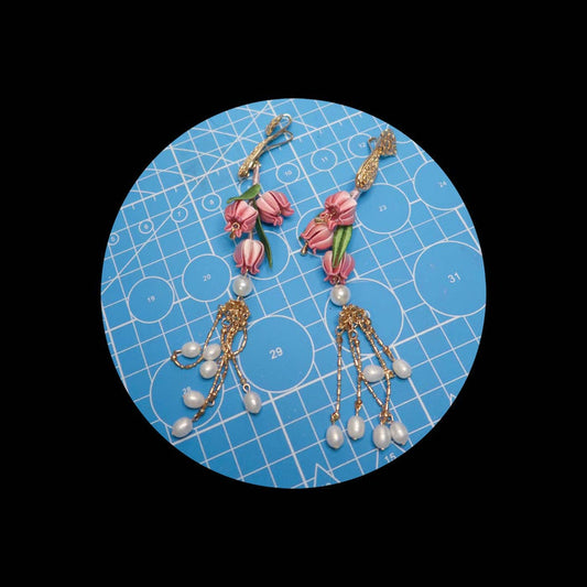 Lily Bespoke Charm-Pink Silk Bag Charm(Chanhua)