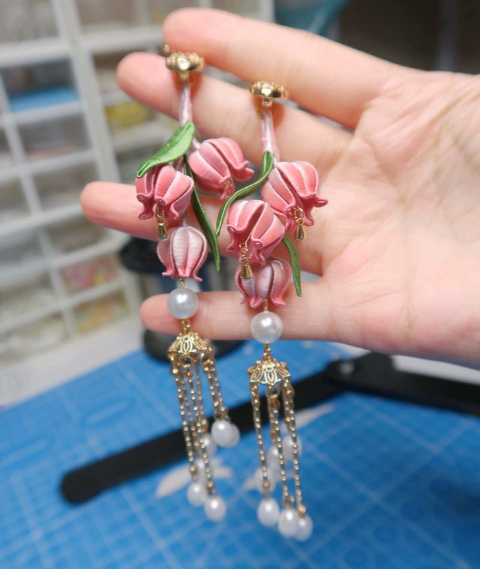 Lily Bespoke Charm-Pink Silk Bag Charm(Chanhua)