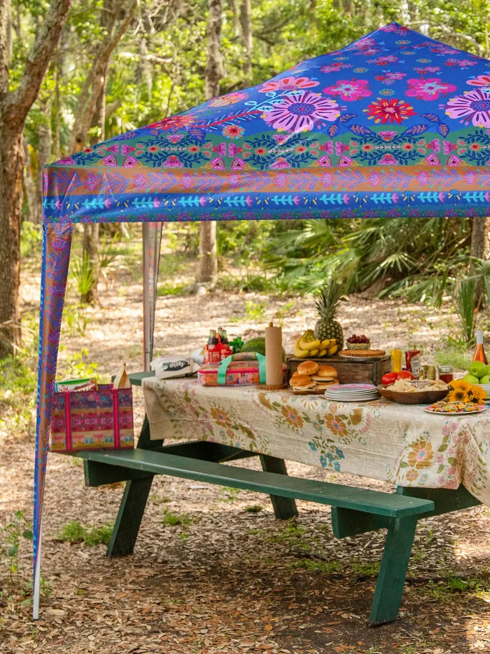 Live Happy Instant Canopy Tent - Blue Floral-view 1