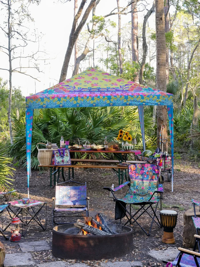 Live Happy Instant Canopy Tent - Dark Teal Floral-view 2