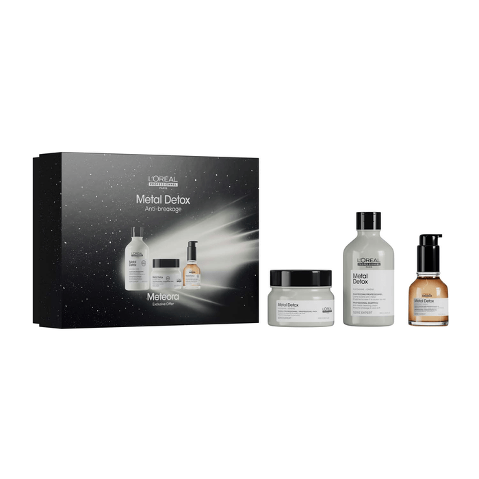 L'Oreal Professionnel Metal Detox End of Year Trio Set 2025 - Shampoo + Mask + Oil - Beauty Tribe