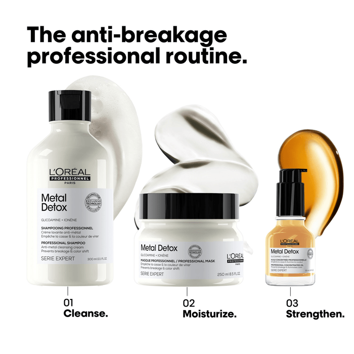 L'Oreal Professionnel Metal Detox End of Year Trio Set 2025 - Shampoo + Mask + Oil - Beauty Tribe