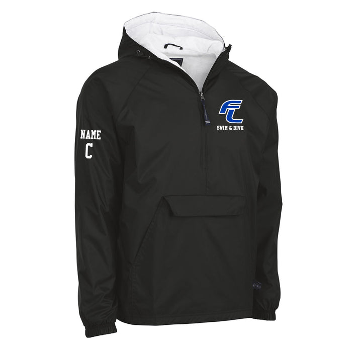 Ludlowe Girls Swim & Dive Hooded 1/4 Zip Winbreaker Logowear Fairfield Ludlowe Girls Swim & Dive Black Adult S
