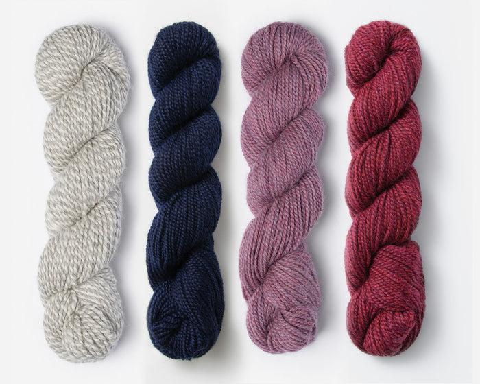 XS / Porcelain Navy Grape & Pomegranate