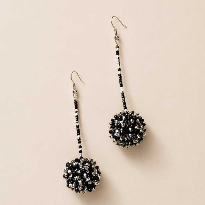 Luna Seed Bead Sphere Drop Earrings – Guatemala