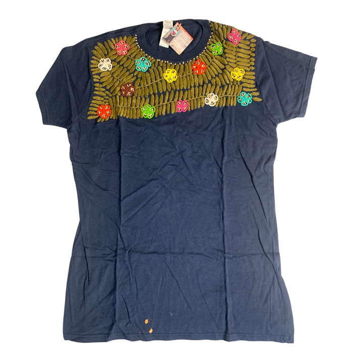 Luzy Hand Embroidered Fitted T-Shirt - Mexico