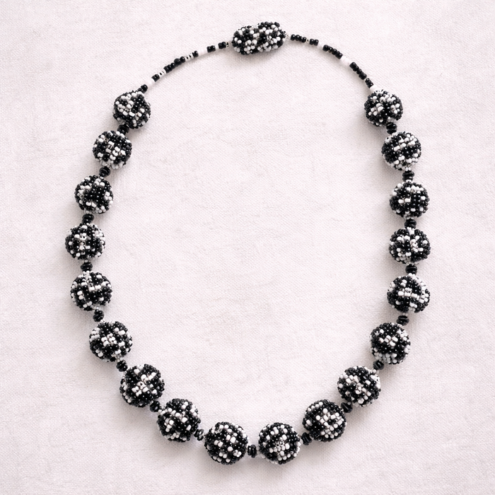 Magnetic Seed Bead Necklace Statement Beaded Necklace Boho Fair Trade - Guatemala