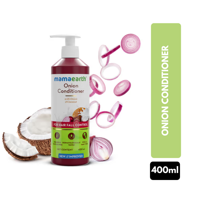 Mamaearth Onion Conditioner for Hair Growth and Hair Fall Control with Onion and Coconut 400ml