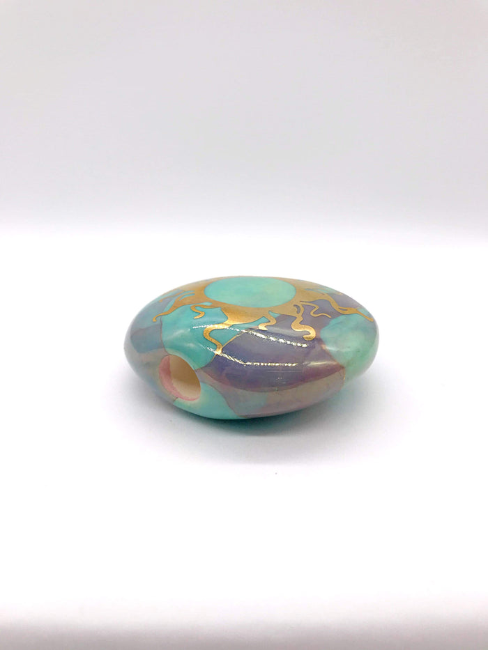 Smoke Station Hand Pipe Mint Marble Ceramic Stone Pipe Hitter