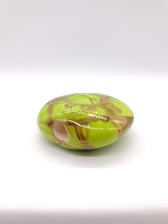 Smoke Station Hand Pipe Lime Marble Ceramic Stone Pipe Hitter