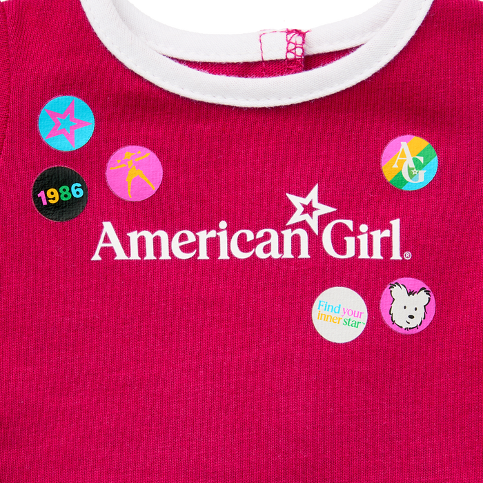 Matching AG™ Grin Pins Ringer Tee Set for Girls & 18-inch Dolls