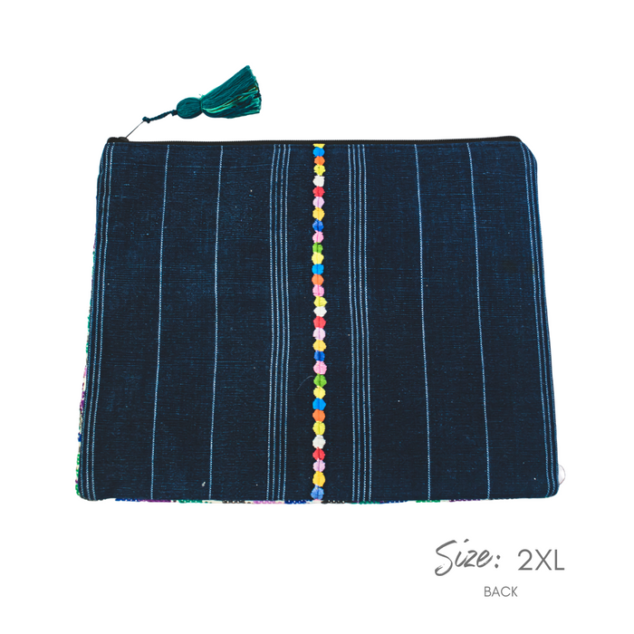 Maya Up-cycled Huipil Cosmetic One-of-a-Kind Bag (2XL) - Guatemala