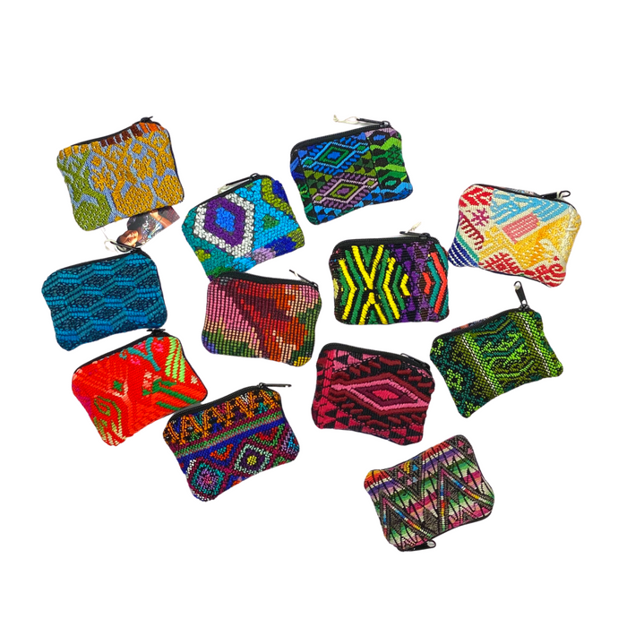 Maya Up-cycled Huipil Cosmetic One-of-a-Kind Bag (Tiny) - Guatemala