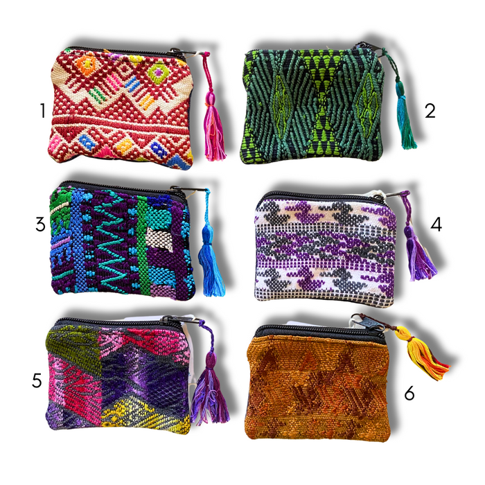 Maya Up-cycled Huipil Cosmetic One-of-a-Kind Bag (X-Small) - Guatemala