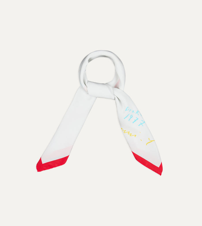 Mayumi Y. for Drake’s Pastel Print Silk Bandana