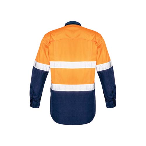 Mens Rugged Cooling Taped Long Sleeve Hi Vis Spliced Shirt | ZW129