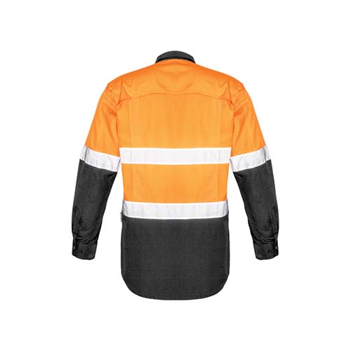 Mens Rugged Cooling Taped Long Sleeve Hi Vis Spliced Shirt | ZW129