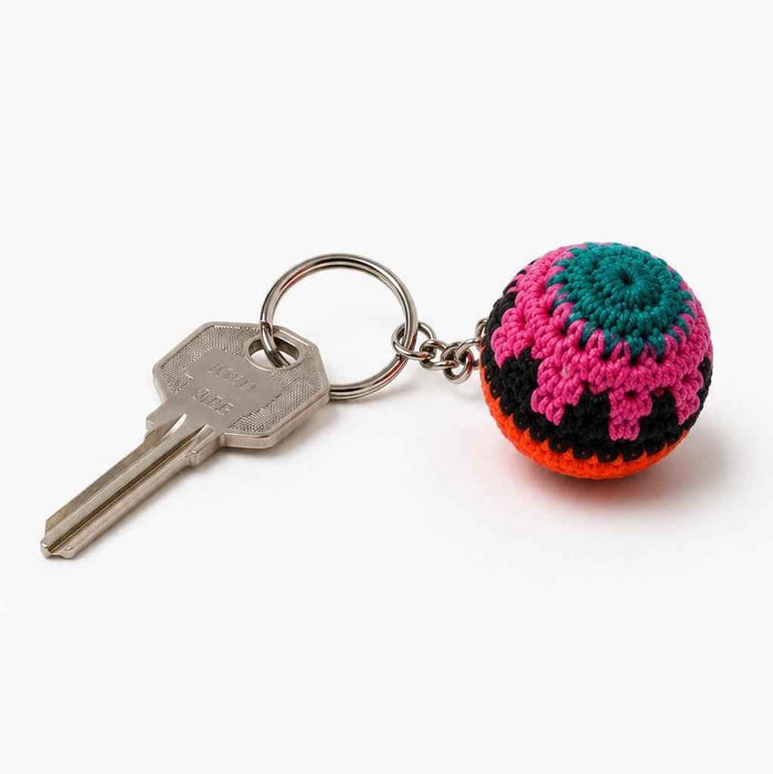 Mini Foot Bag Handmade Stress Ball Sack Crochet Keychain – Guatemala
