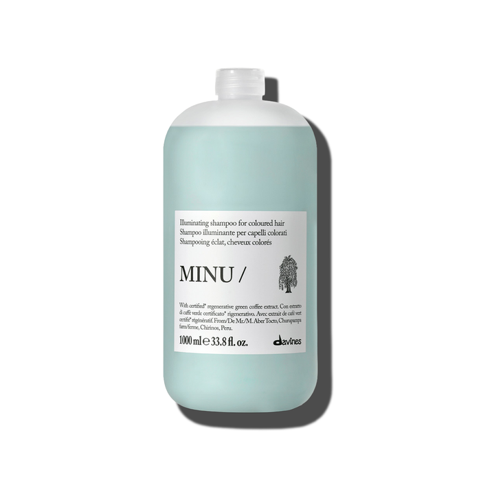 Minu Shampoo liter size - Davines hair care at Solvi Salon, Boise, Idaho