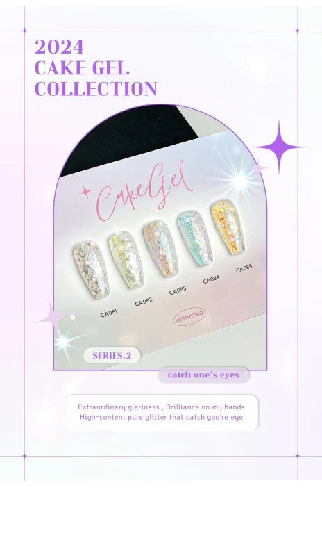 MITHMILLO Flower Cakegel Series 2 Flake Glitter Collection